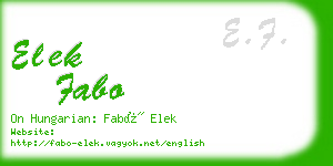 elek fabo business card